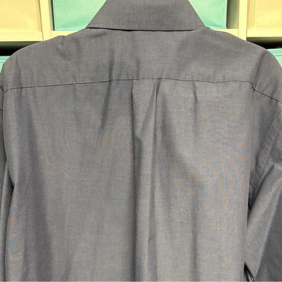 Men’s Navy Blue Work Business Formal Dress Shirt-Excellent condition - Picture 3 of 4